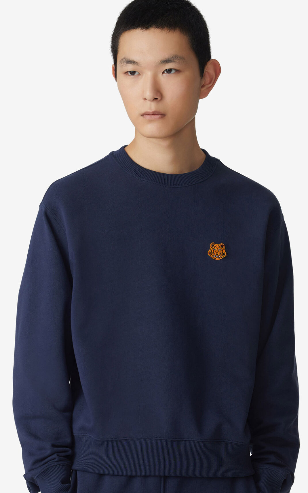 Kenzo 虎 Crest スウェット メンズ ネイビー 青 - MLATVW213